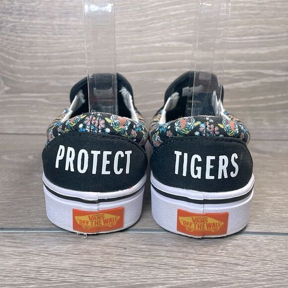 Vans x Discovery Project Cat Little Girl Sz 3 Comfy Cush Slip On Floral Sneakers - Picture 4 of 11